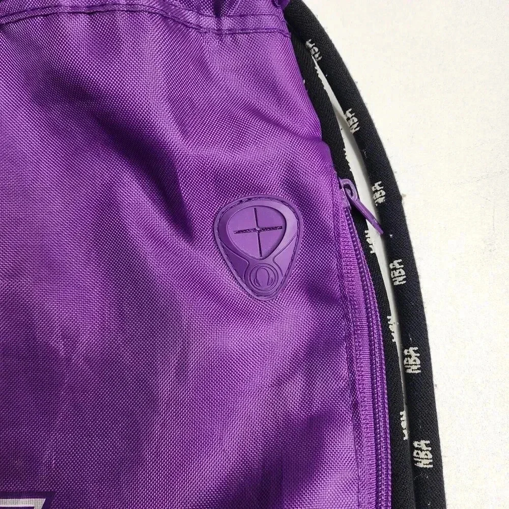 Vintage NBA Elevation Milwaukee Bucks String Backpack‎ Purple Green Bag